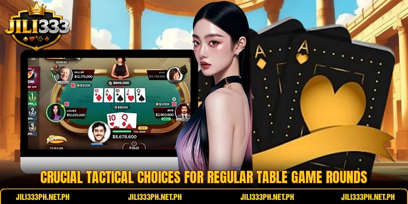 Crucial tactical choices for regular table game rounds Crucial tactical choices for regular table game rounds