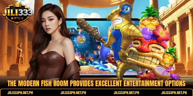 The modern fish room provides excellent entertainment options